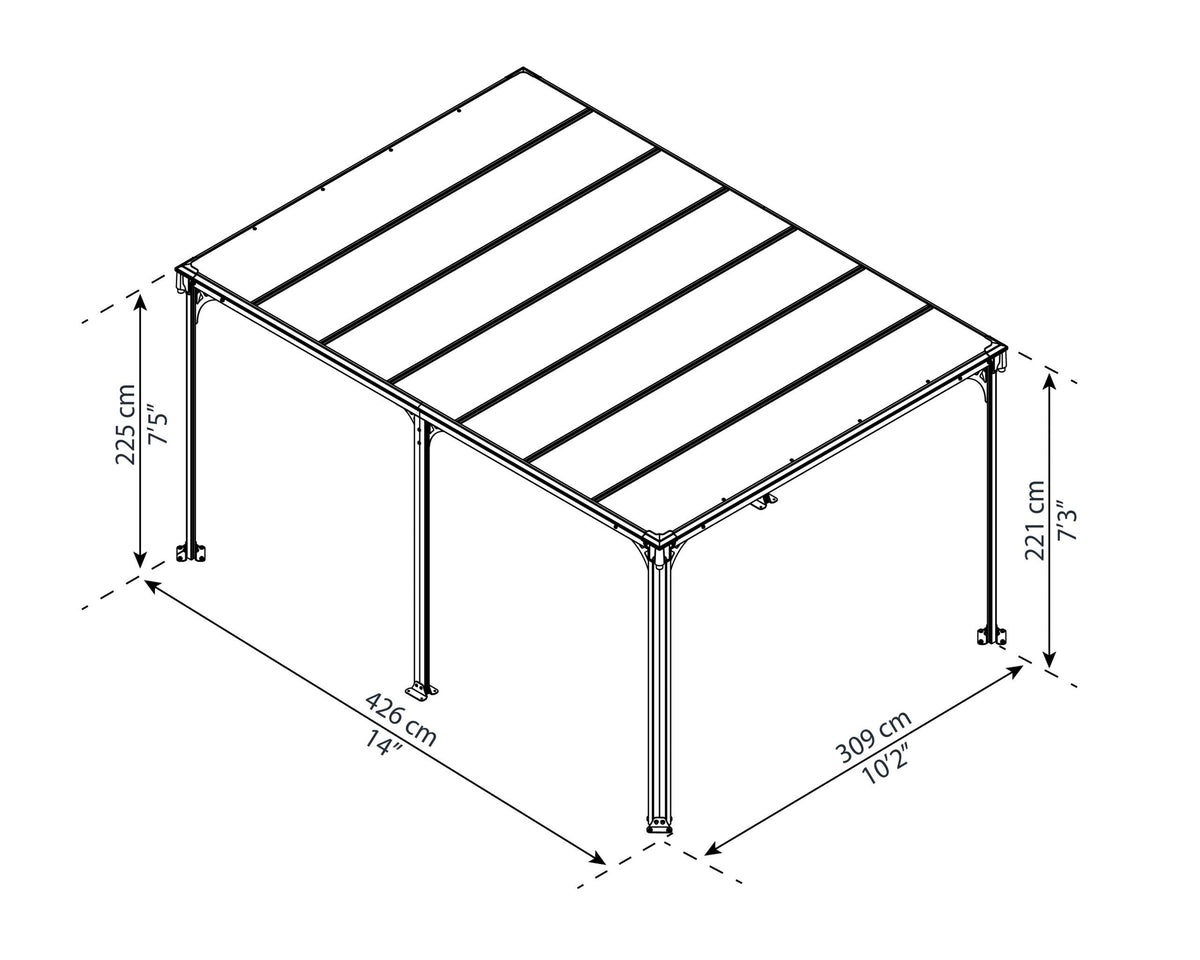 Milano 4300 Freestanding Garden Veranda by Palram