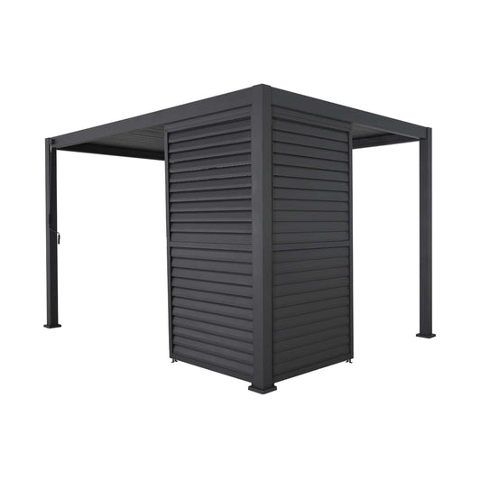Titan Aluminium Side Wall Panel with Adjustable Louvres – Slate Grey