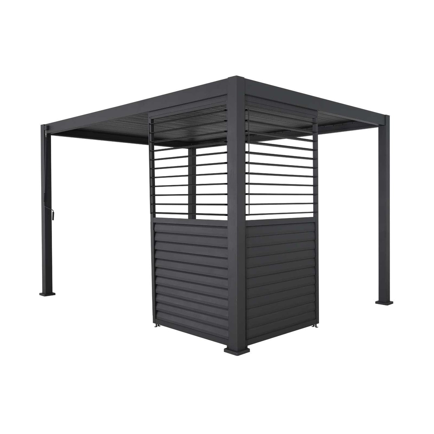 Titan Aluminium Side Wall Panel with Adjustable Louvres – Slate Grey
