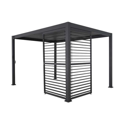 Titan Aluminium Side Wall Panel with Adjustable Louvres – Slate Grey