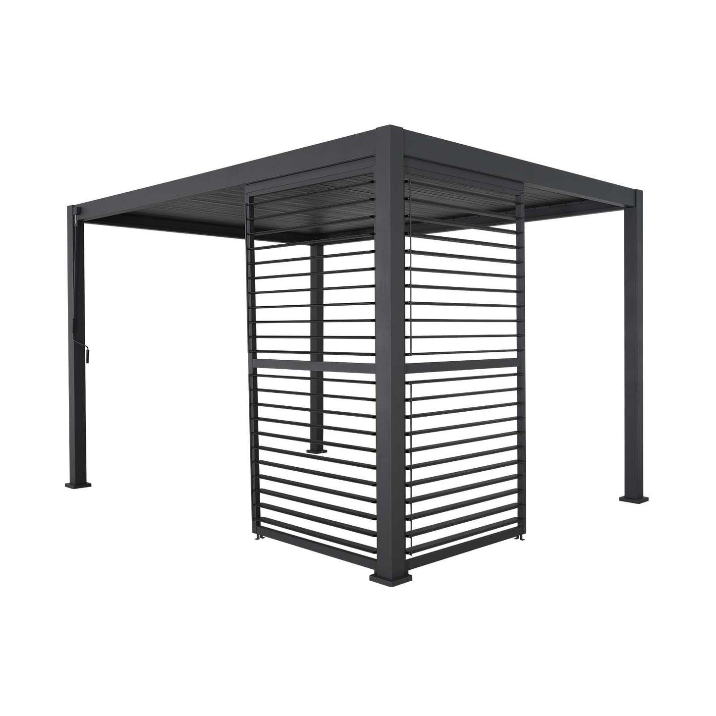 Titan Aluminium Side Wall Panel with Adjustable Louvres – Slate Grey