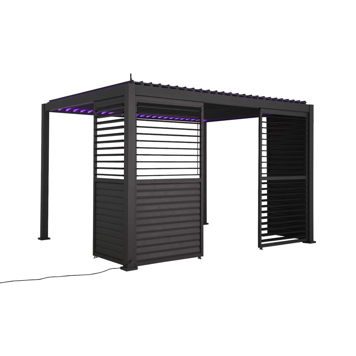 Titan Aluminium Side Wall Panel with Adjustable Louvres – Slate Grey