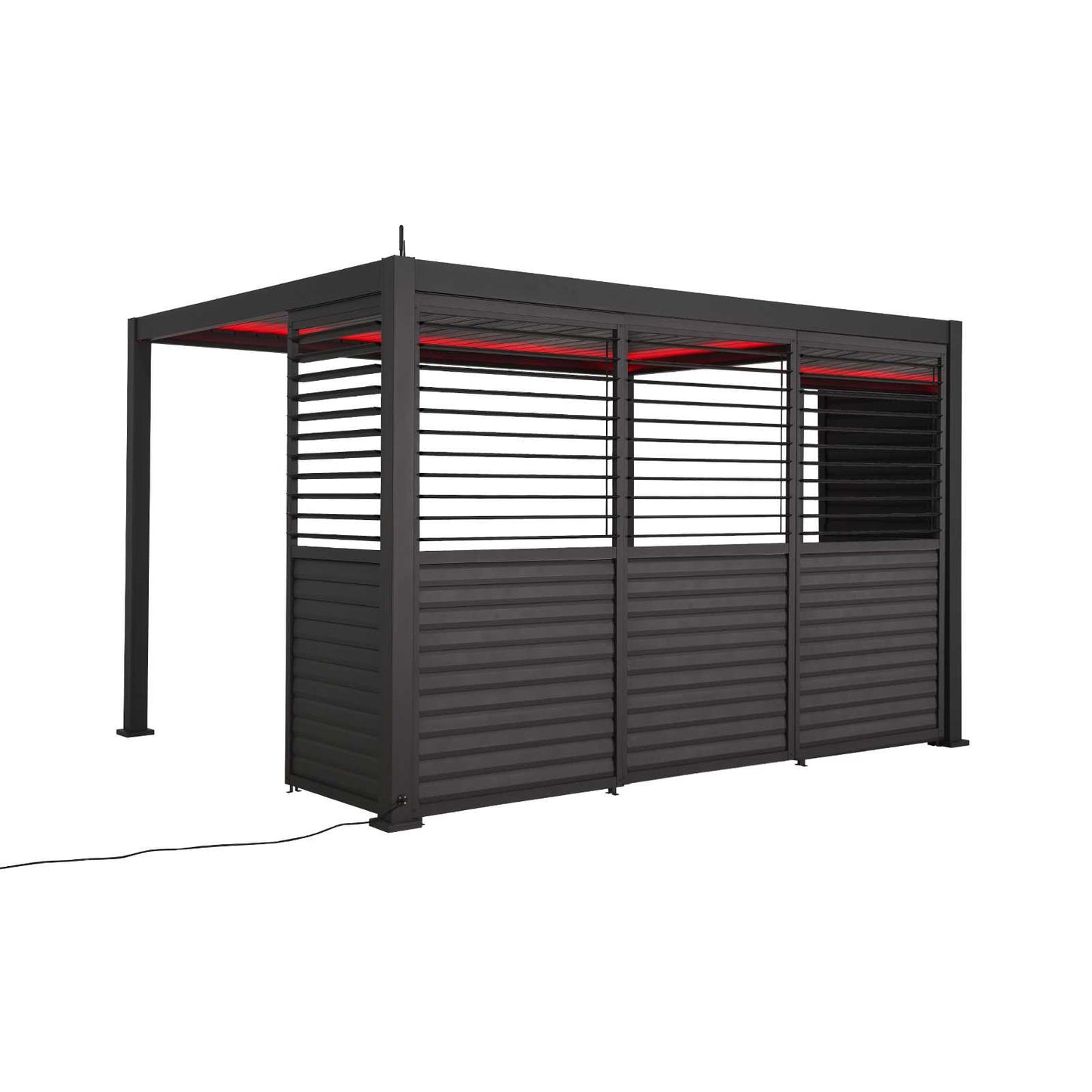 Titan Aluminium Side Wall Panel with Adjustable Louvres – Slate Grey
