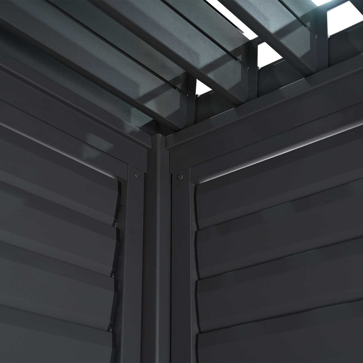 Titan Aluminium Side Wall Panel with Adjustable Louvres – Slate Grey
