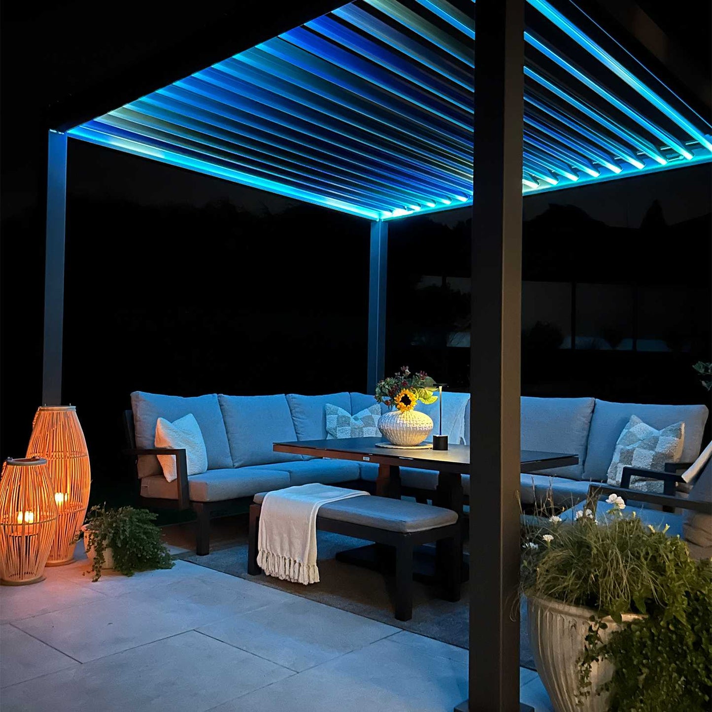 NOVA Titan Aluminium Motorised LED Pergolas – Various Sizes