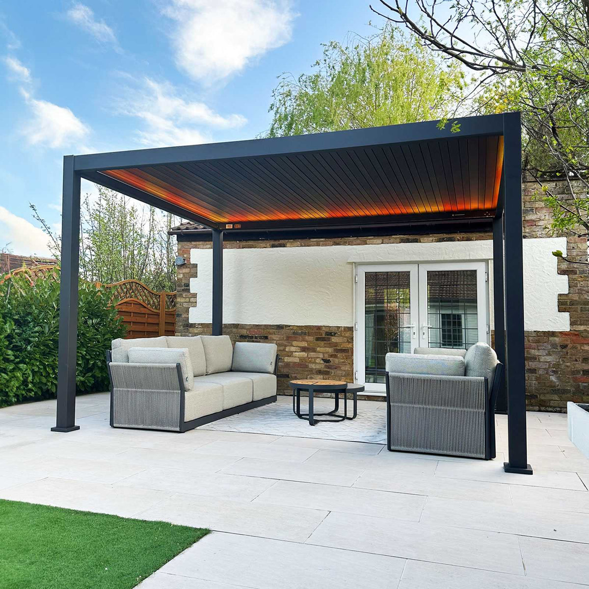 NOVA Titan Aluminium Motorised LED Pergolas – Various Sizes
