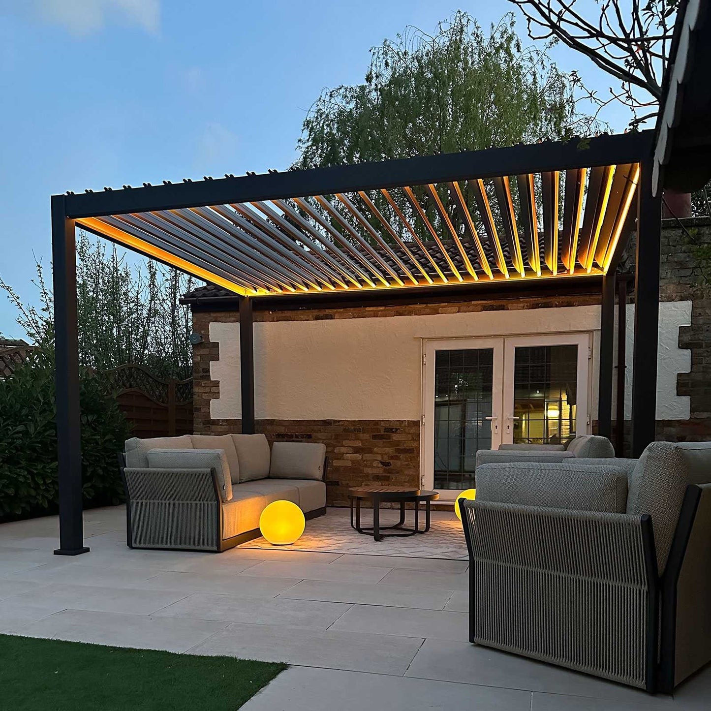 NOVA Titan Aluminium Motorised LED Pergolas – Various Sizes