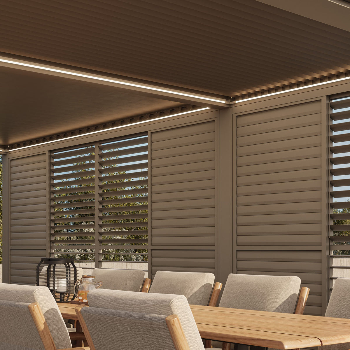 Suns Lifestyle Manual Louvered Roof Pergola