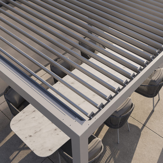 Luxe Electric Louvered Roof Pergola incl LED Lighting