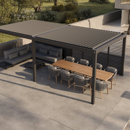 Luxe Electric Louvered Roof Pergola incl LED Lighting