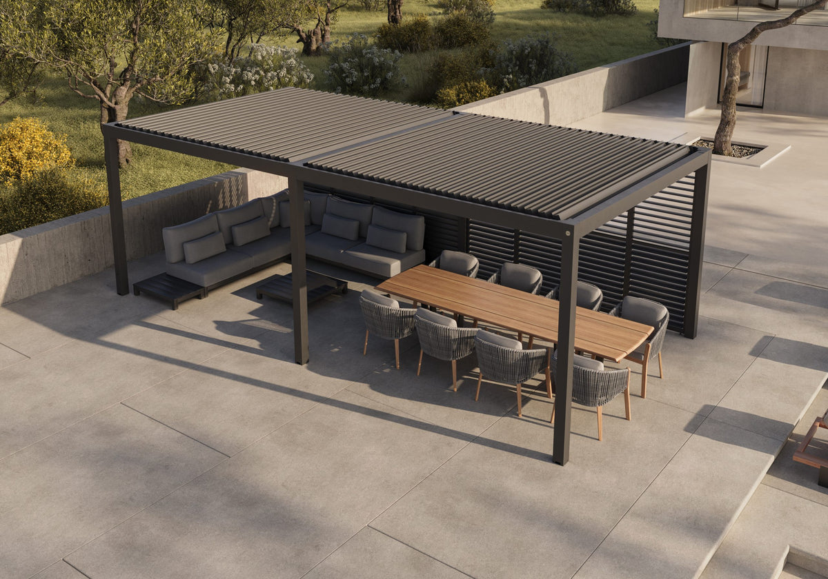 Luxe Electric Louvered Roof Pergola incl LED Lighting