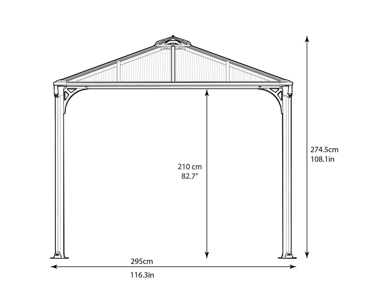 Canopia Martinique 4300 Rectangular Garden Gazebo Veranda