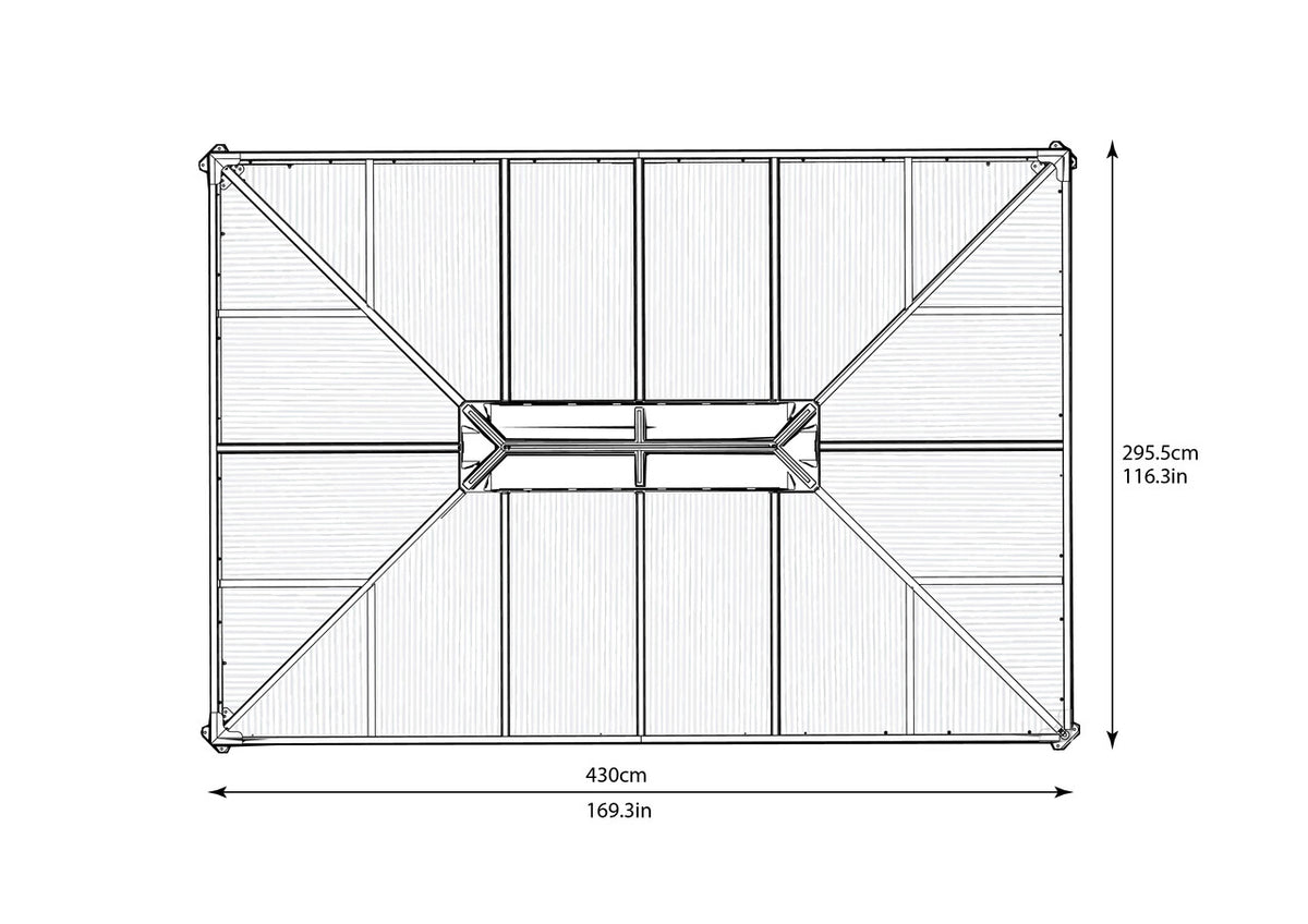 Canopia Martinique 4300 Rectangular Garden Gazebo Veranda