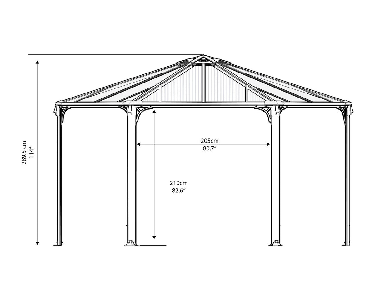 Monaco Hexagonal Garden Gazebo